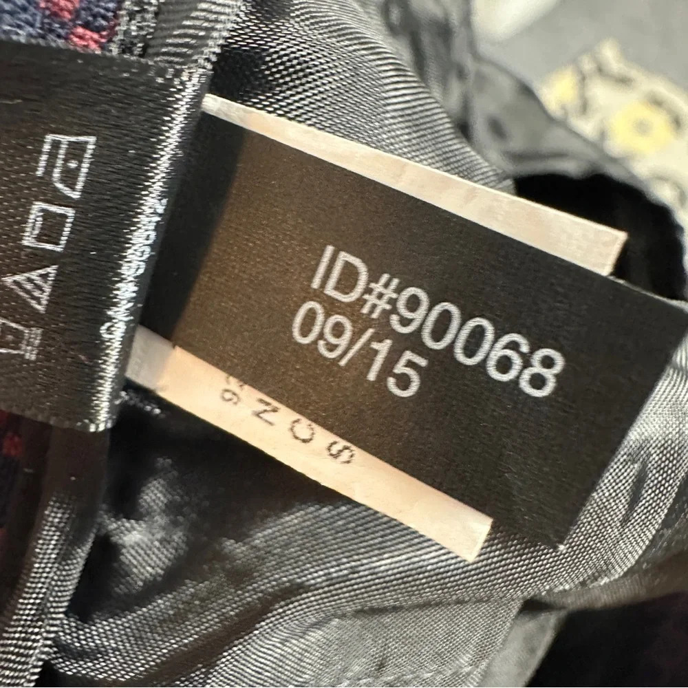 Express "Columnist" Navy/Plum Diamond Pattern Pan… - image 8